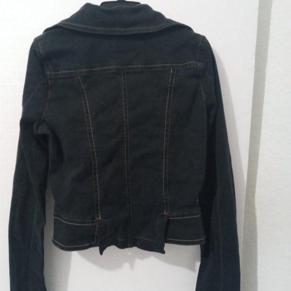 Christopher Blue Jean Jacket Blazer Blk wash Sz M - Picture 4 of 6